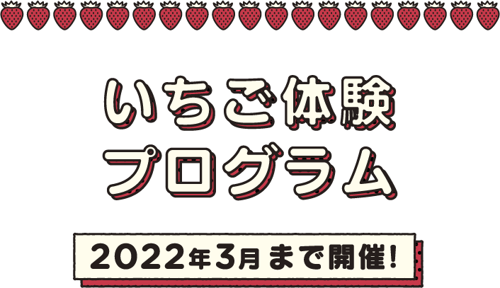 いちご体験プログラム　2022年3月まで開催