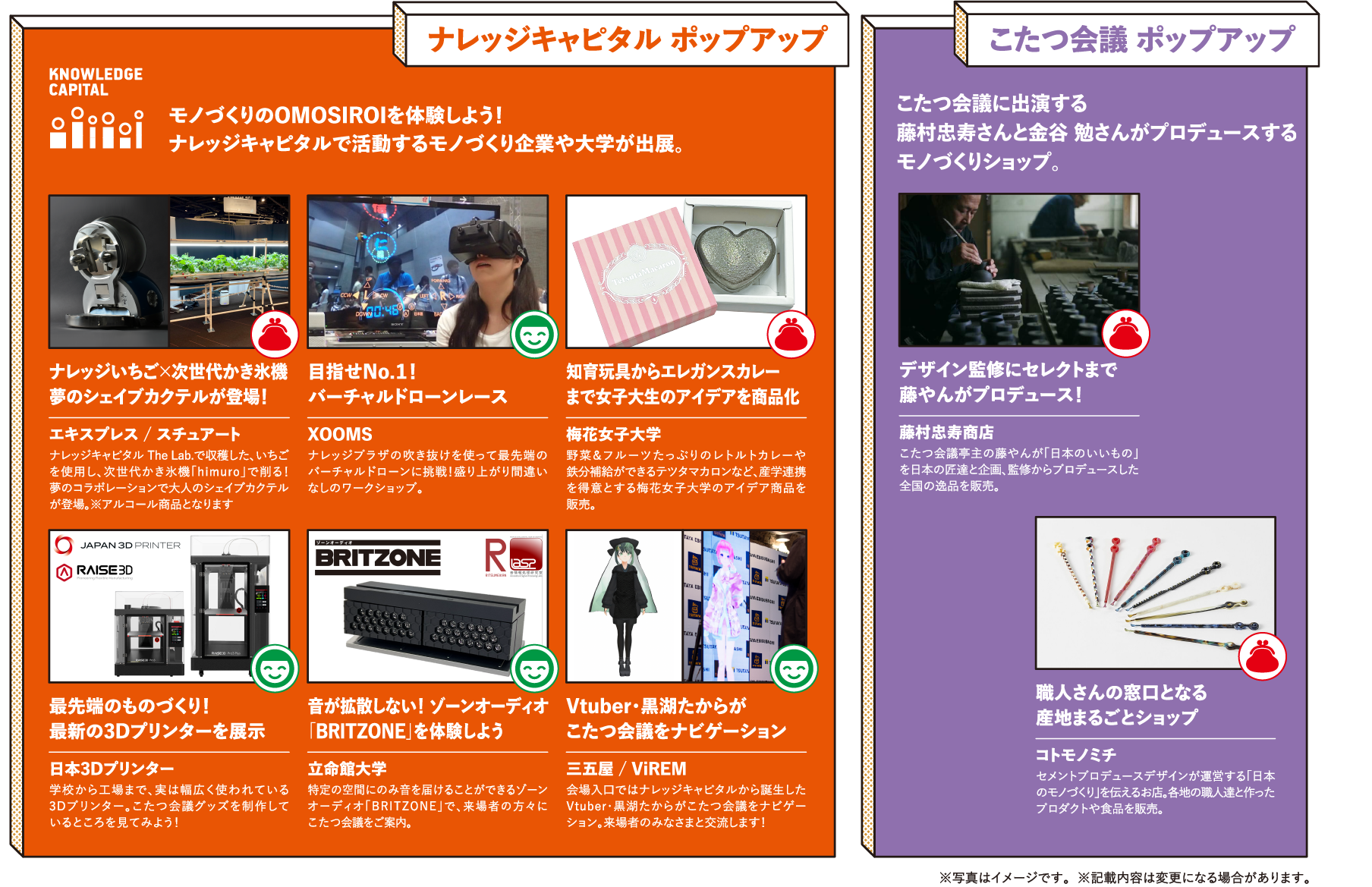 ナレッジキャピタルポップアップ　こたつ会議ポップアップ